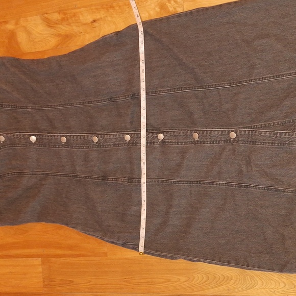 NWOT Universal Thread Sleeveless Denim Buttondown Midi Dress Plus Sz 14 Black - Picture 6 of 9